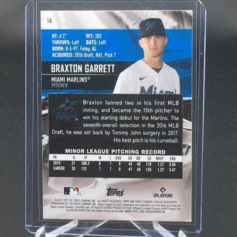 2021 TOPPS STADIUM CLUB - B. GARRETT -