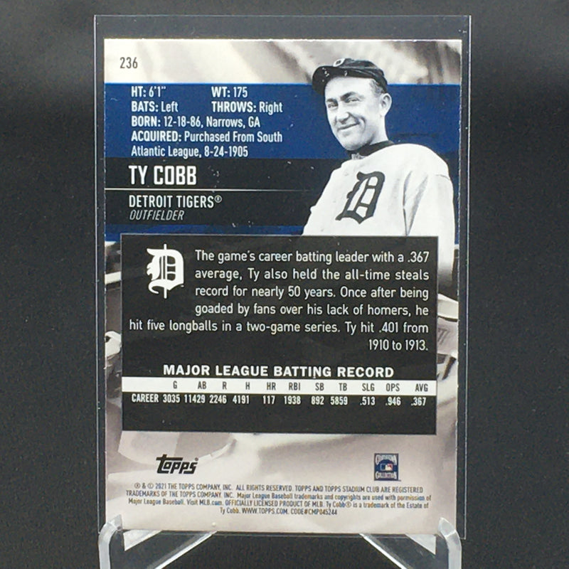 2021 TOPPS STADIUM CLUB - T. COBB -