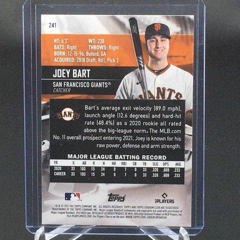 2021 TOPPS STADIUM CLUB - J. BART -