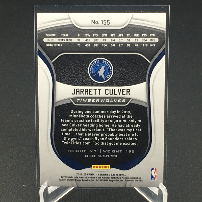2019 PANINI CERTIFIED - J. CULVER -