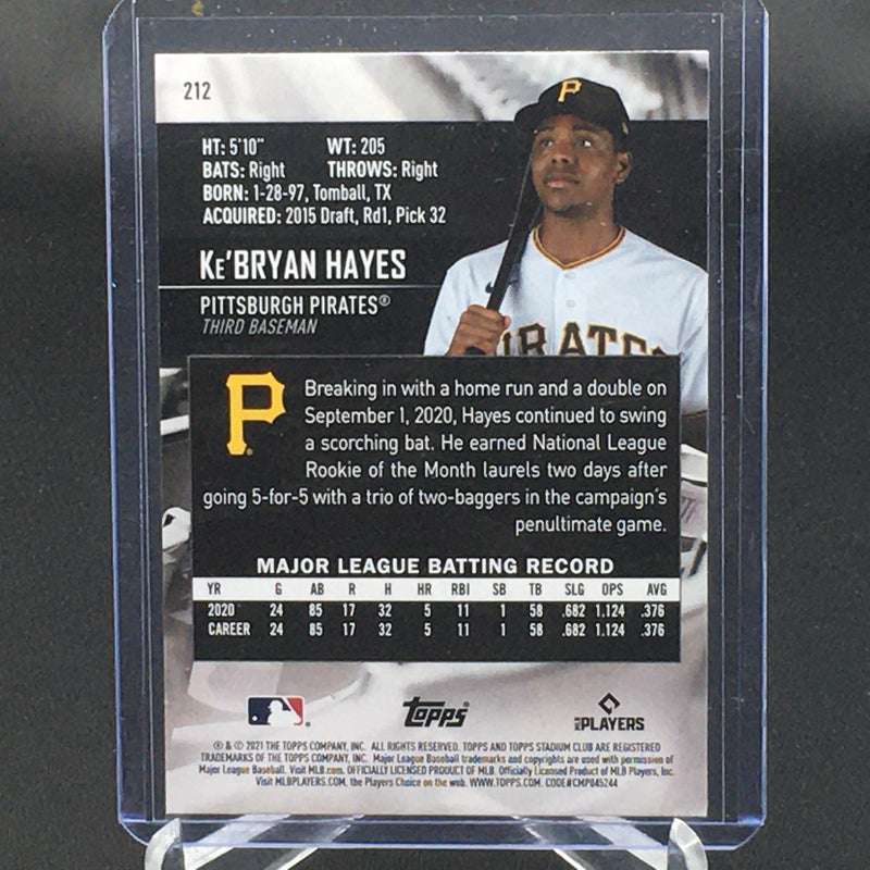 2021 TOPPS STADIUM CLUB - K. HAYES -