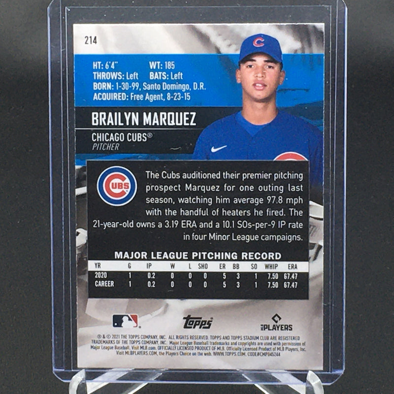 2021 TOPPS STADIUM CLUB - B. MARQUEZ -
