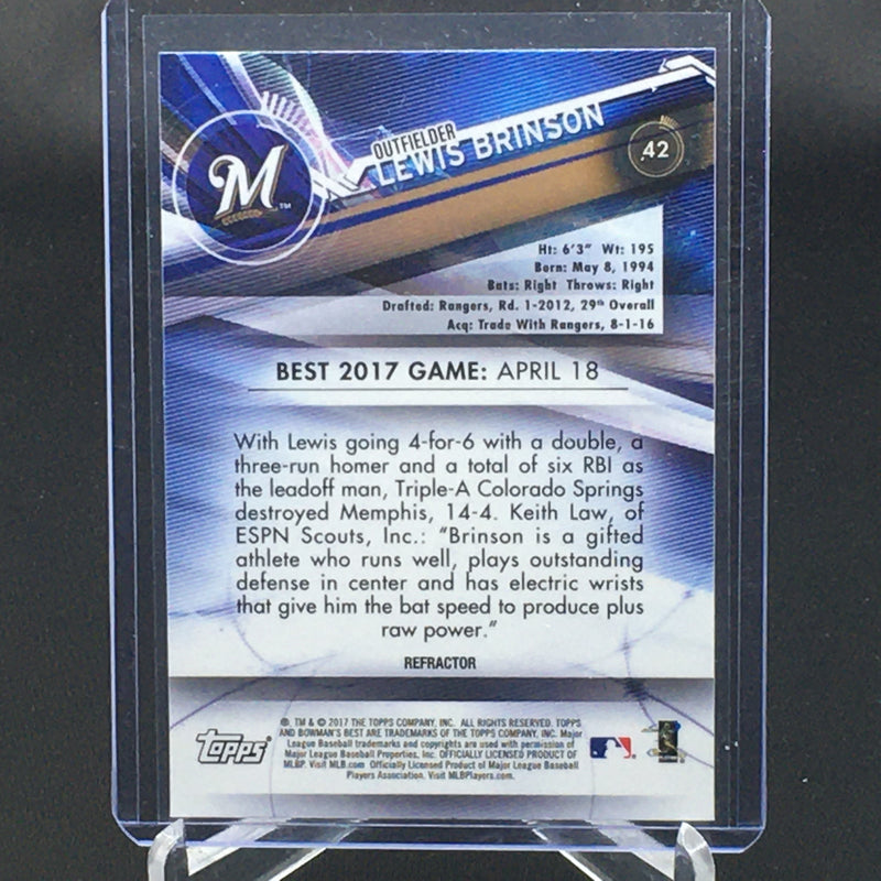 2017 TOPPS BOWMANS BEST - L. BRINSON -
