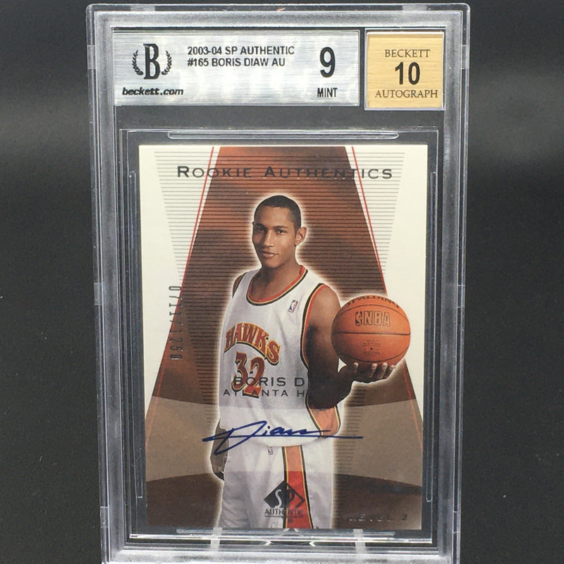 2003 - SP AUTHENTIC - ROOKIE AUTHENTICS - B. DIAW - #165 - #'D/1250 - AUTOGRAPH - BGS 9 - RC