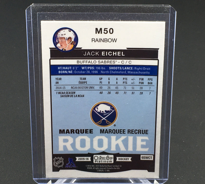 2015 O-PEE-CHEE PLATINUM - MARQUEE ROOKIE - RAINBOW - J. EICHEL -