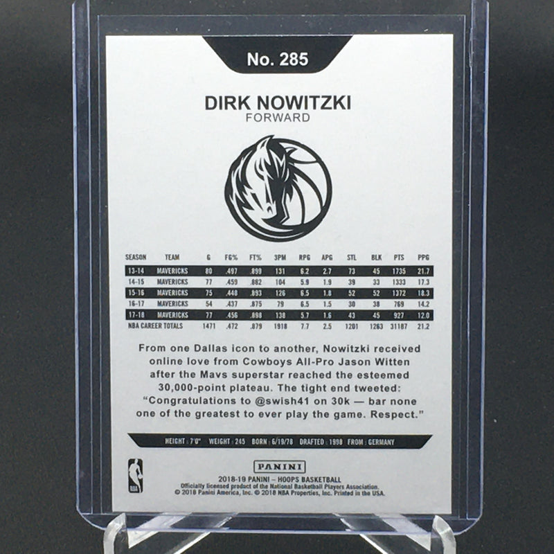2018 PANINI HOOPS - D. NOWITZKI -