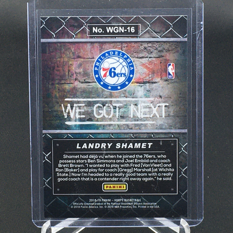 2018 PANINI HOOPS - WE GOT NEXT - L. SHAMET -