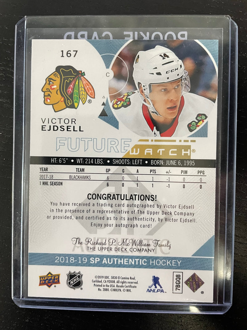 2018 UPPER DECK SP AUTHENTIC - FUTURE WATCH AUTO - V. EJDSELL - #167 - #'D/999 - AUTOGRAPH - RC