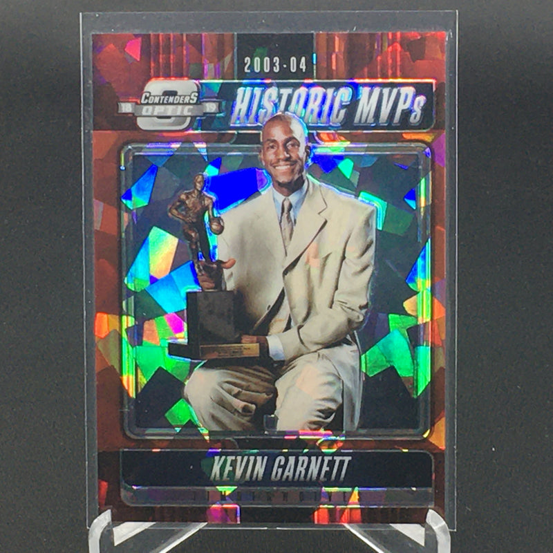 2018 PANINI CONTENDERS OPTIC - RED CRACKED ICE PRIZM - K. GARNETT -