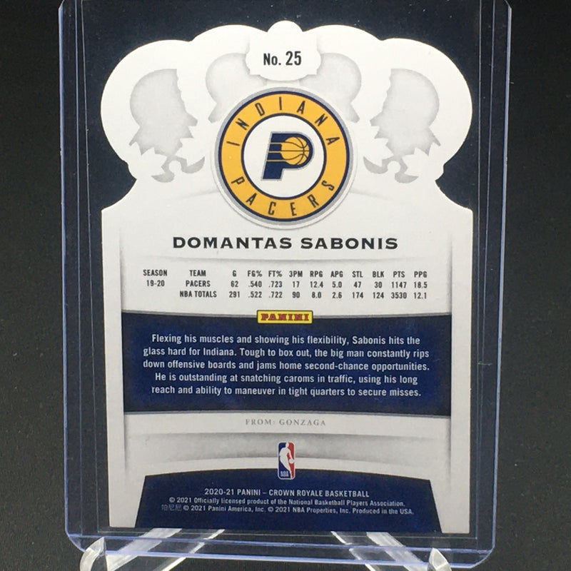 2020 PANINI CROWN ROYALE - BLUE CRACKED ICE - D. SABONIS - #25 - #'D/99
