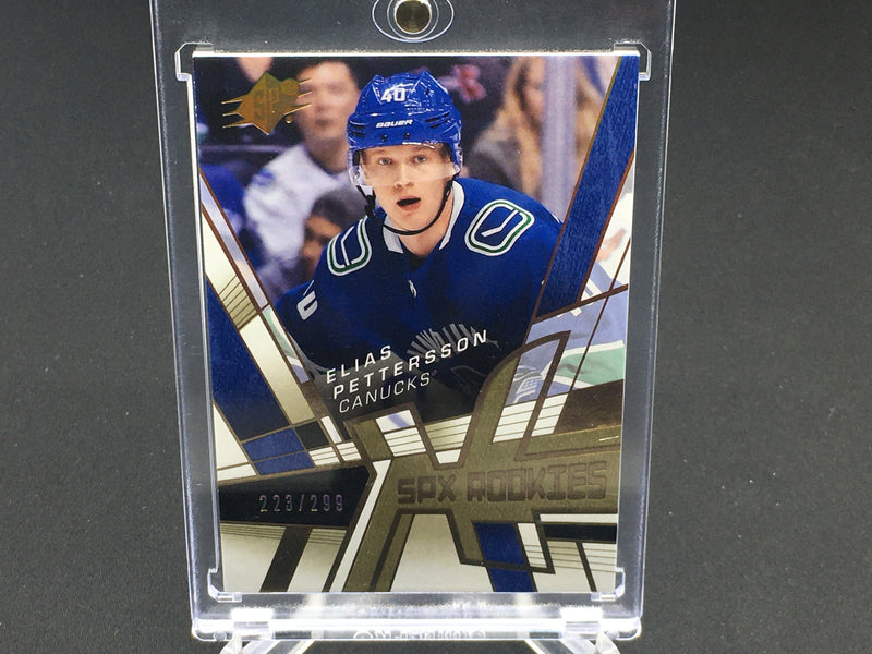 2018 UPPER DECK SPX HOCKEY - SPX ROOKIES - E. PETTERSSON - #08-EP - #'D/299