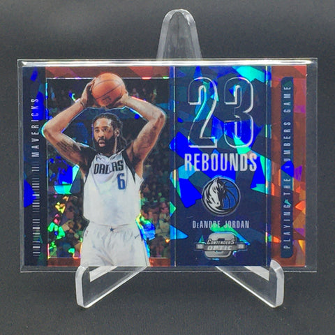 2018 PANINI CONTENDERS OPTIC - PLAYING THE NUMBERS GAME - D. JORDAN - #22 - PRIZM BLUE CRACKED ICE