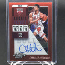 2018 PANINI CONTENDERS OPTIC - RED PRIZM - ROOKIE TICKET - C. HUTCHISON - #129 - #'D/99 - AUTOGRAPH - RC