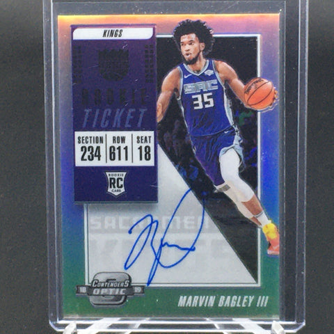 2018 PANINI CONTENDERS OPTIC - SILVER PRIZM ROOKIE TICKET - M. BAGLEY III - #110 - AUTOGRAPH - RC