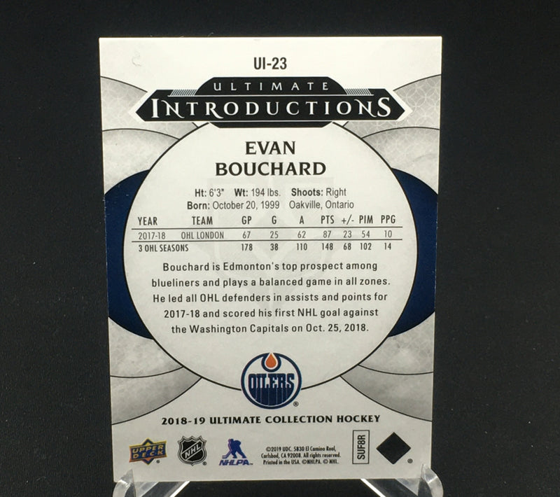 2018 UPPER DECK ULTIMATE - ULTIMATE INTRODUCTIONS - E. BOUCHARD -