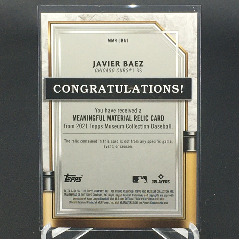 2021 TOPPS MUSEUM COLLECTION - J. BAEZ - #MMR-JBA1 - #'D/50 - JERSEY