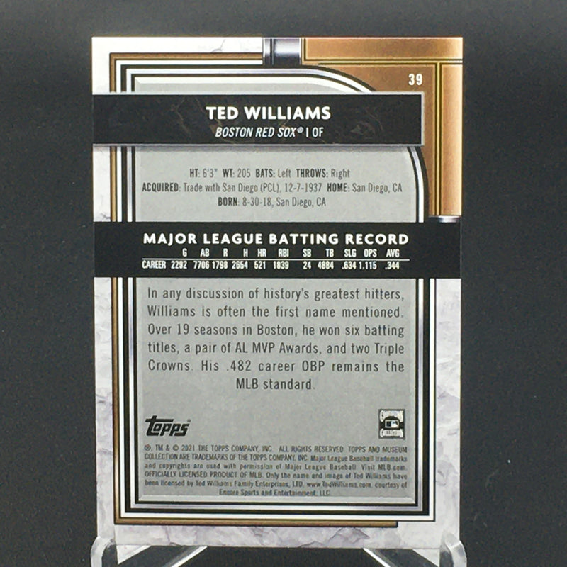 2021 TOPPS MUSEUM COLLECTION - T. WILLIAM -