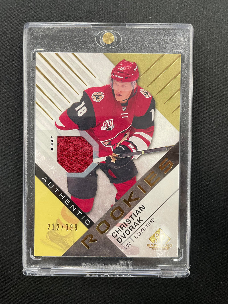 2016 UPPER DECK SP GAME USED - AUTHENTIC ROOKIES - C. DVORAK - #103 - #'D/399 - RELIC - RC