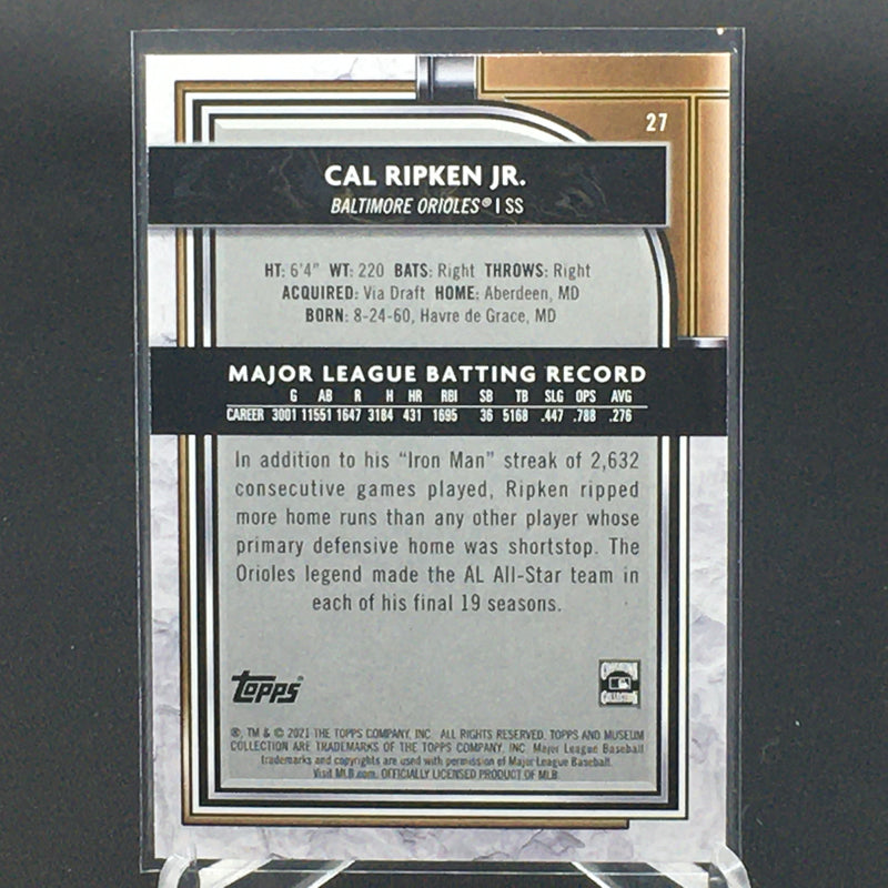 2021 TOPPS MUSEUM COLLECTION - C. RIPKEN JR. -