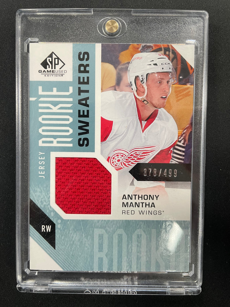 2016 UPPER DECK SP GAME USED - ROOKIE SWEATERS - A. MANTHA - #RS-MA - #'D/499 - RELIC - RC