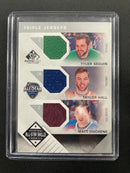 2016 UPPER DECK SP GAME USED - ALL-STAR SKILLS FABRICS - T. SEGUIN / T. HALL / M. DUCHENE - TRIPLE JERSEY RELIC -