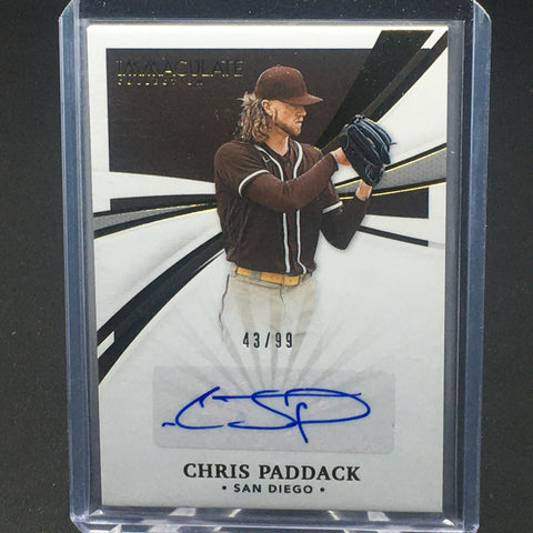 2021 PANINI IMMACULATE - C. PADDACK - #IS-CP - #'D/99 - AUTOGRAPH