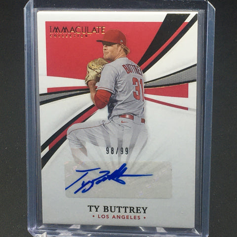 2021 PANINI IMMACULATE - T. BUTTREY - #IS-TY - #'D/99 - AUTOGRAPH