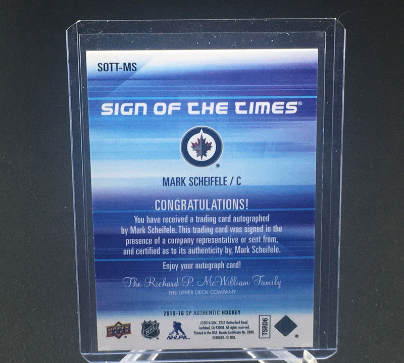 2015 UPPER DECK SP AUTHENTIC - M. SCHEIFELE -