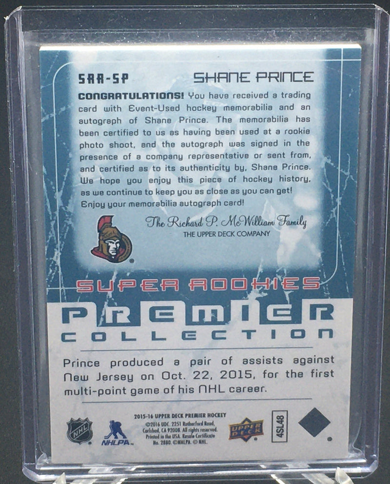 2015 UPPER DECK PREMIER COLLECTION - S. PRINCE - #SRR-SP - #'D/99 - RPA