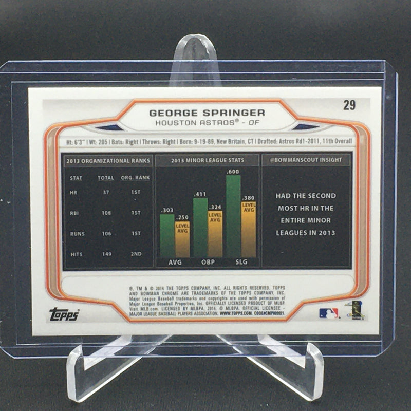 2014 TOPPS BOWMAN CHROME - G. SPRINGER -