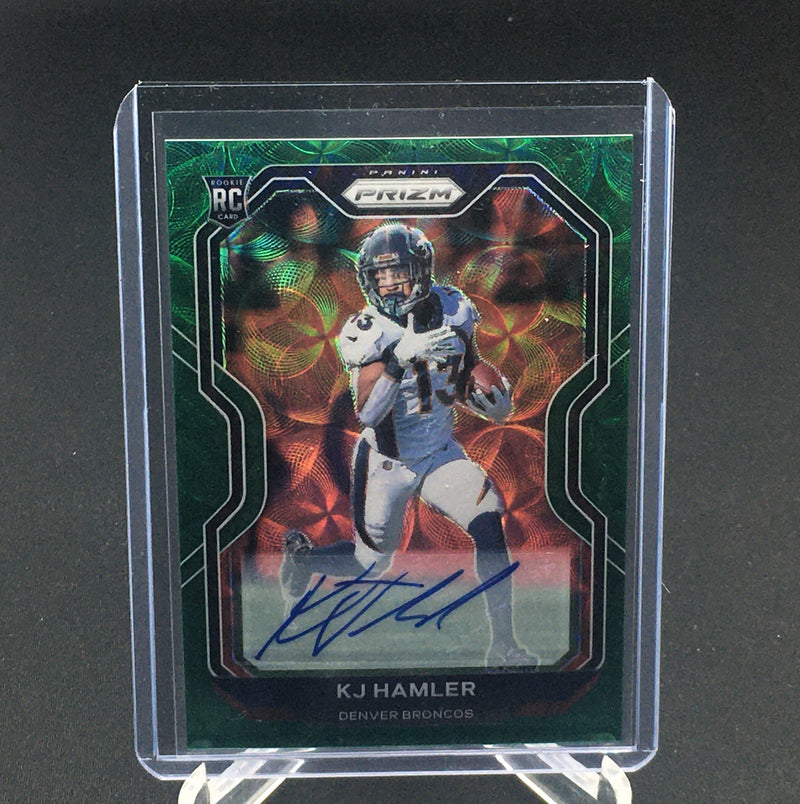 2020 PANINI PRIZM - K. HAMLER - #315 - #'D/75 - AUTOGRAPH - GREEN SCOPE