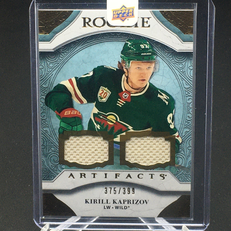 2020 UPPER DECK ARTIFACTS - GOLD ROOKIE - K. KAPRIZOV - #11 - #'D/399 - DUAL RELIC - RC