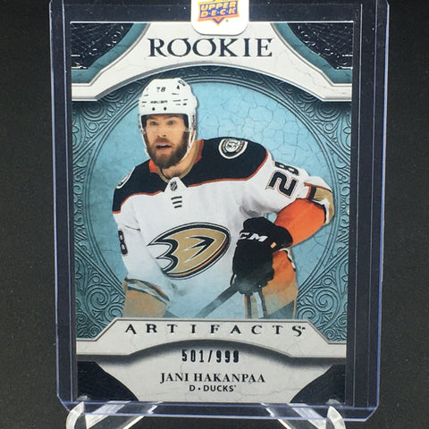 2020 UPPER DECK ARTIFACTS - J. HAKANPAA - #RED181 - #'D/999 - RC