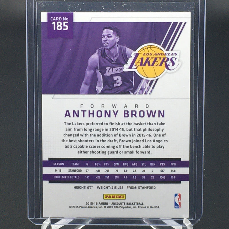 2015 PANINI ABSOLUTE MEMORABILIA - A. BROWN - #185 - #'D/999 - RC