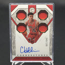 2019 PANINI CORNERSTONES - C. HUTCHINSON - #170 - #'D/199 - QUAD JERSEY RELIC - AUTOGRAPH