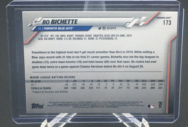 2020 TOPPS OPENING DAY - B. BICHETTE -