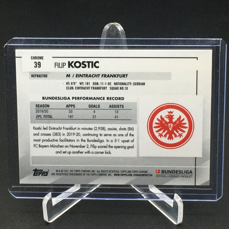 2021 TOPPS CHROME BUNDESLIGA - REFRACTOR - F. KOSTIC -