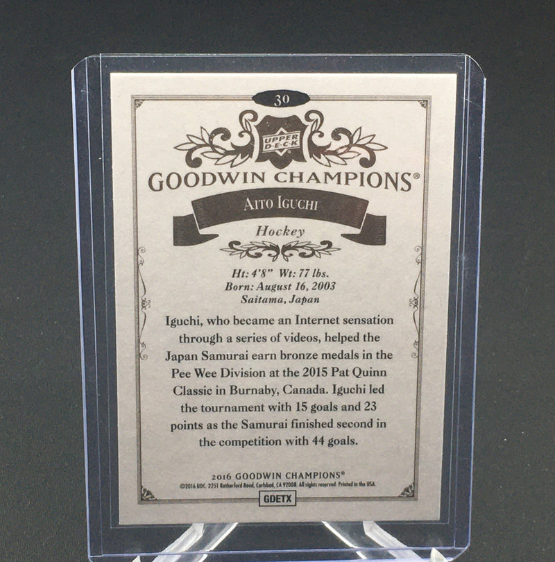 2016 UPPER DECK GOODWIN CHAMPIONS - A. IGUCHI -