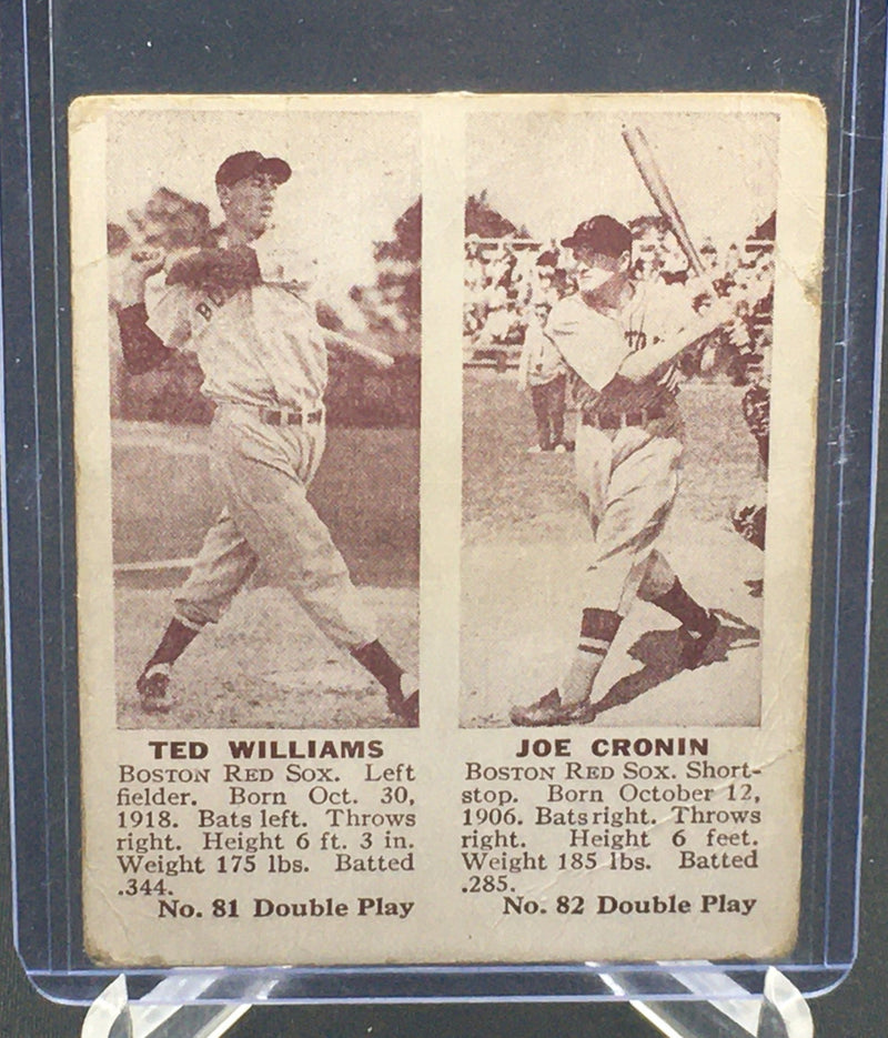 1941 TOPPS DOUBLE PLAY - T. WILLIAMS / J. CRONIN - #81 - #82