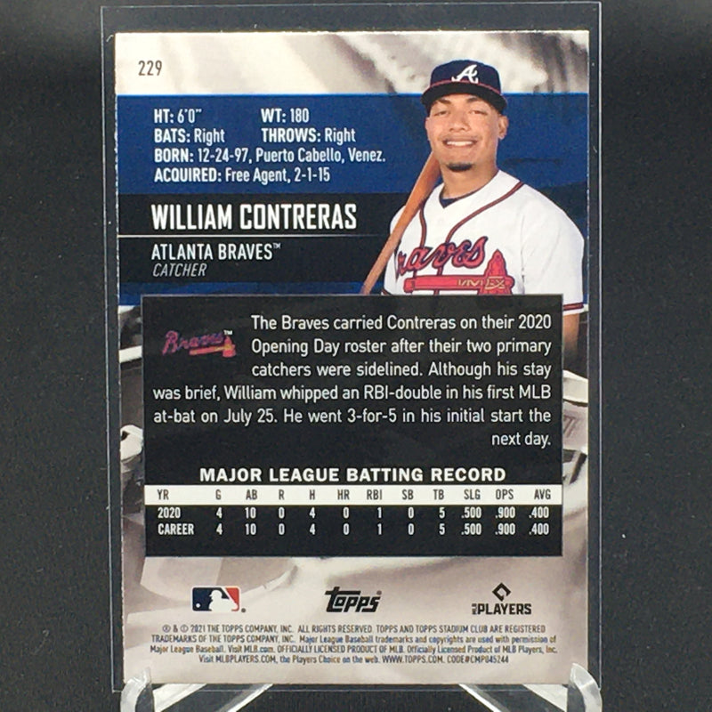 2021 TOPPS STADIUM CLUB - W. CONTRERAS -