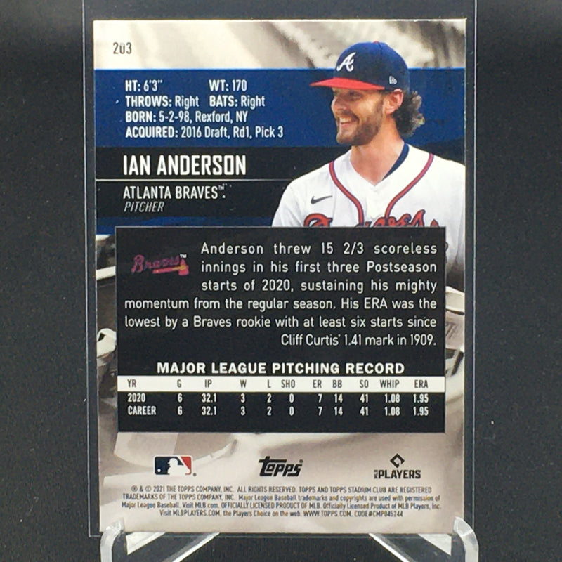 2021 TOPPS STADIUM CLUB - I. ANDERSON -