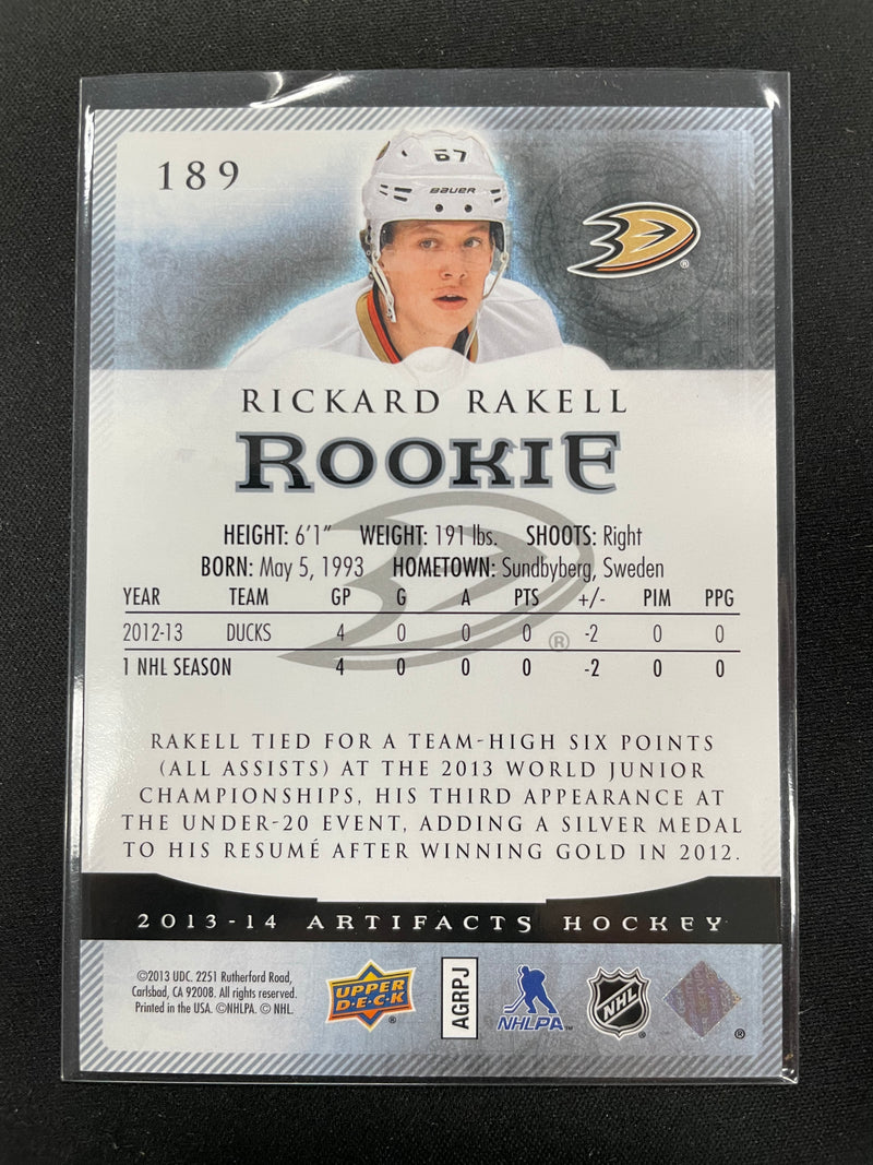 2013 UPPER DECK ARTIFACTS - ROOKIE - R. RAKELL - #189 - #'D/999 - RC