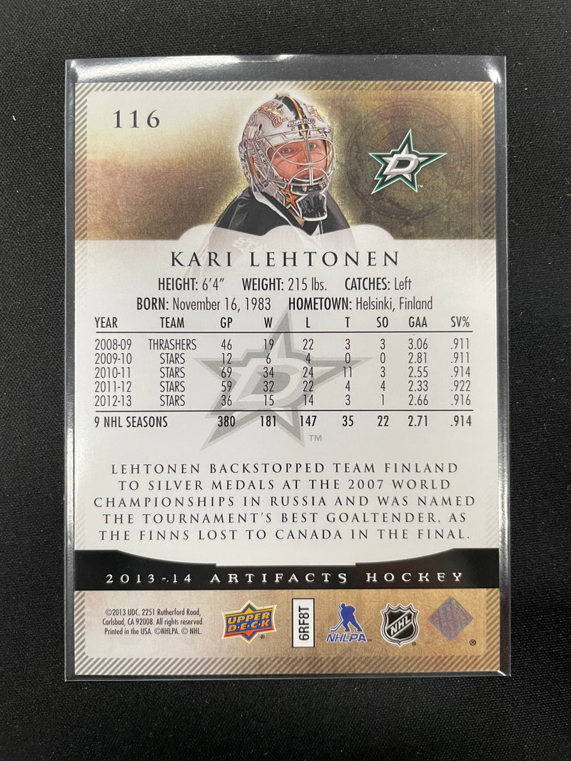 2013 UPPER DECK ARTIFACTS - K. LEHTONEN - #116 - #'D/999