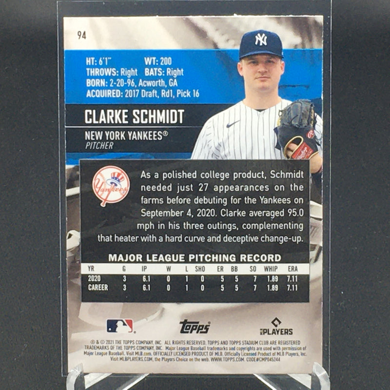 2021 TOPPS STADIUM CLUB - C. SCHMIDT -