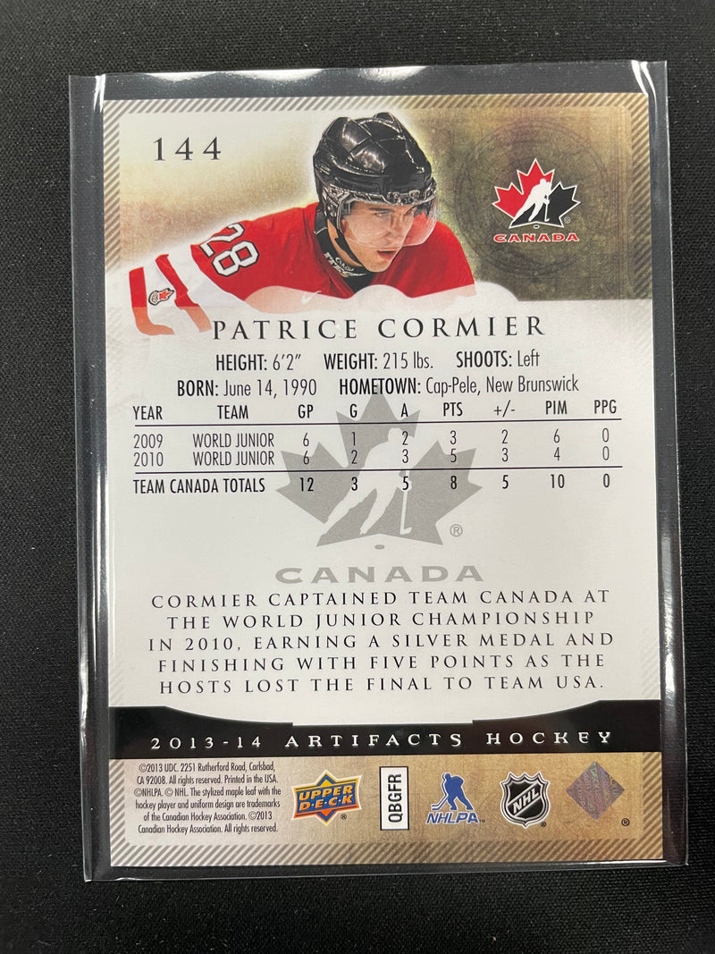 2013 UPPER DECK ARTIFACTS - RUBY - TEAM CANADA - P. CORMIER - #144 - #'D/299