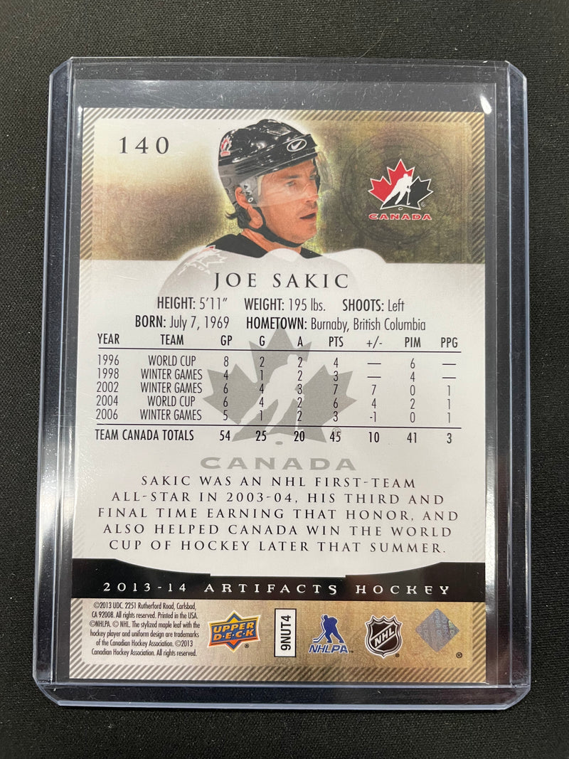 2013 UPPER DECK ARTIFACTS - TEAM CANADA - J. SAKIC - #140 - #'D/999