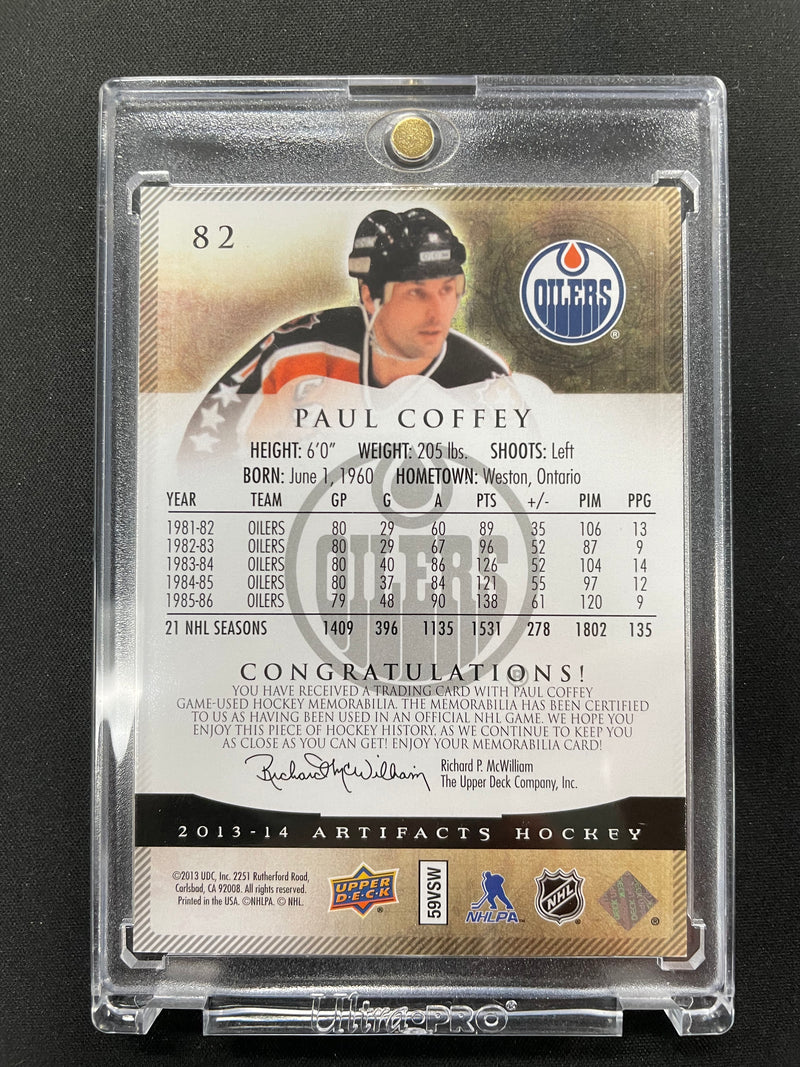 2013 UPPER DECK ARTIFACTS - P. COFFEY - #82 - #'D/125 - DUAL RELIC