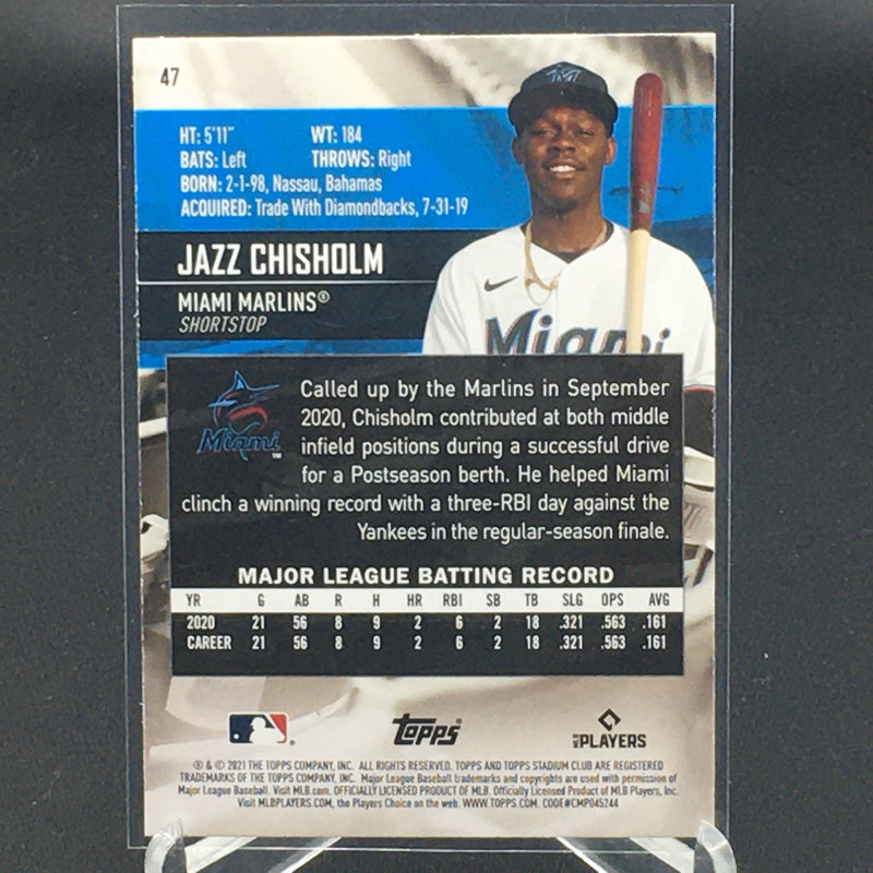 2021 TOPPS STADIUM CLUB - J. CHISHOLM -