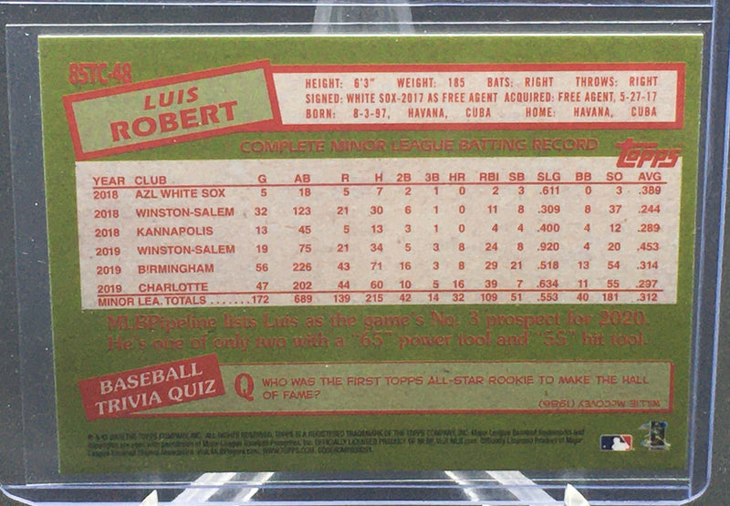 2020 TOPPS - 35TH ANNIVERSARY - L. ROBERT -