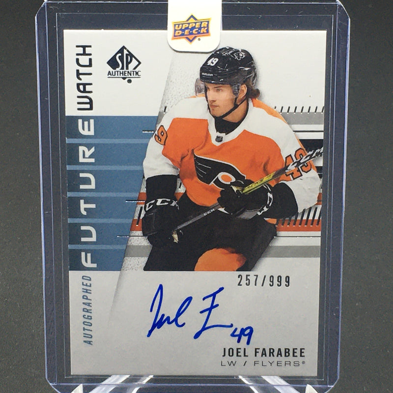 2019 UPPER DECK SP AUTHENTIC - FUTURE WATCH - J. FARABEE - #216 - #'D/999 - AUTOGRAPH - RC